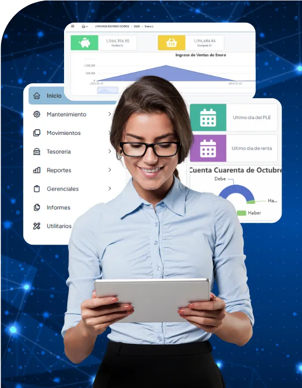 Sistema de Contabilidad - Software empresarial Sistema de Contabilidad - Módulo del sistema ERP Visual